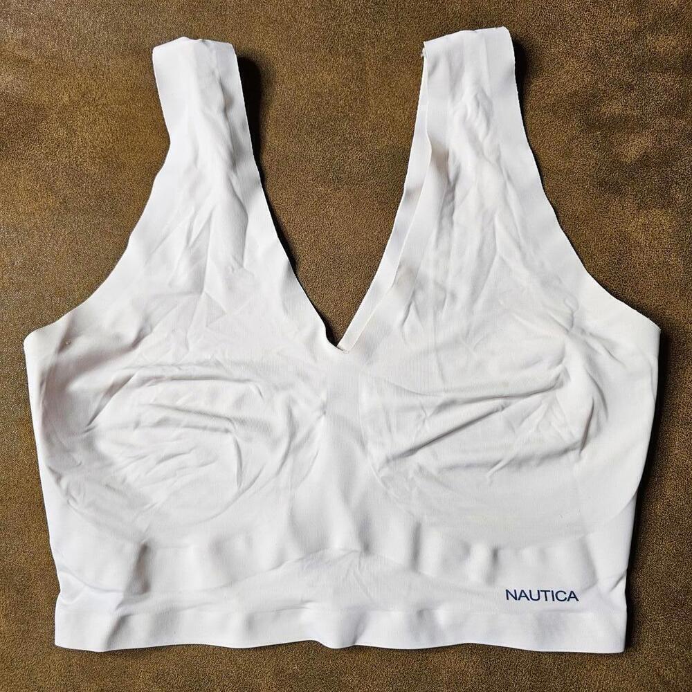 Nautica Intimates White Seamless Bra Size Small